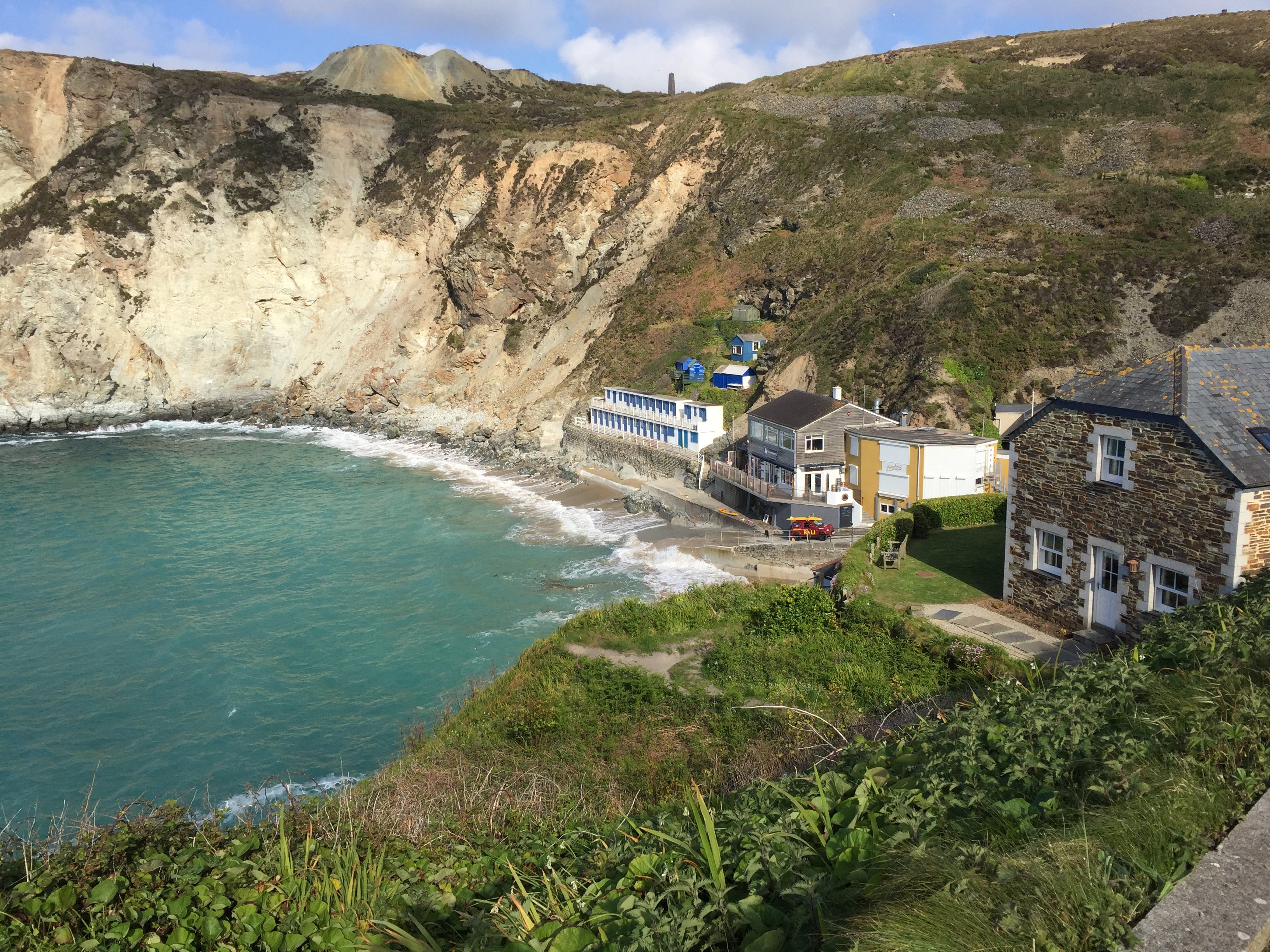 Trevaunance Cove At High Tide